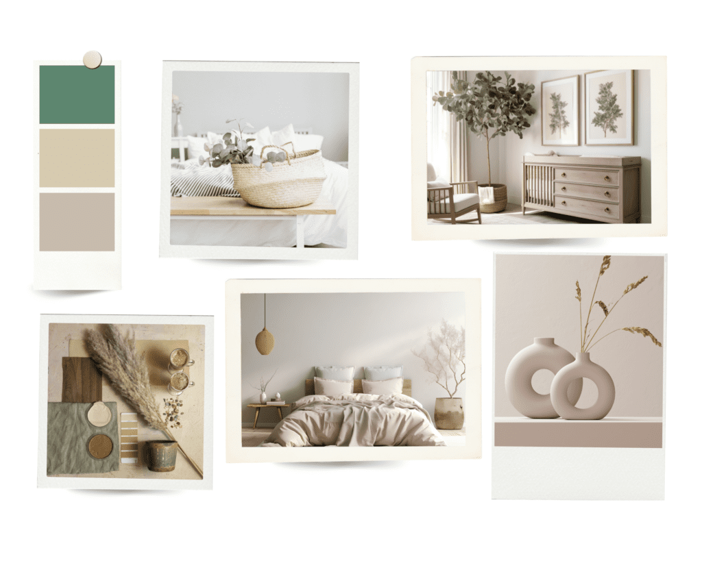 Neutral colours and collage of photos